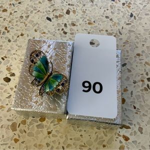 800 Silver Buyyrtfly Enamel Pin 90